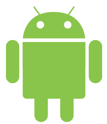 logotipo simbolo do android celular cor verde